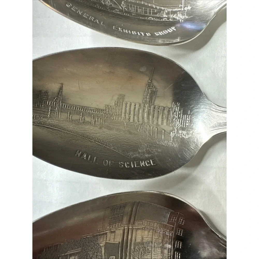 1933 Chicago World's Fair Century of Progress Spoons Lot 6 Silver‎ Plated